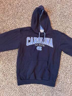 Champion North Carolina Tar Heels Hoodie Size S Navy Blue